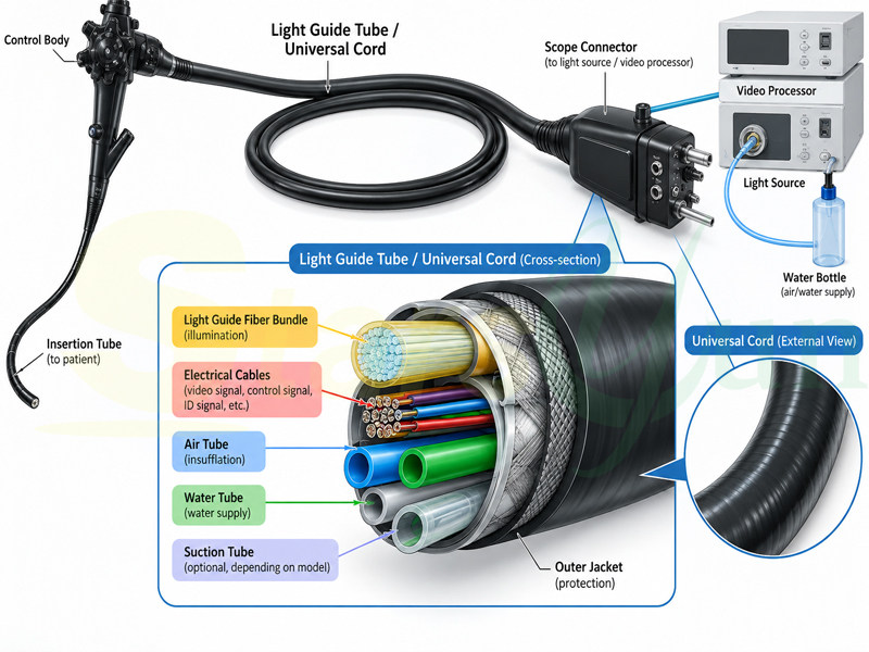 Flexible endoscope LIGHT GUIDE CABLE